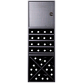 Nero-631641 zwart wijnrek 48 flessen (stapelbaar)