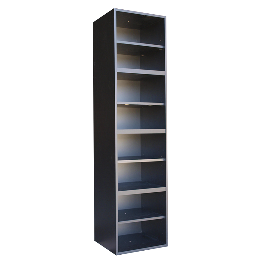 Nero-641212 zwart wijnrek 64 flessen (stapelbaar)