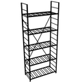 AIV Zwart metalen basiswijnrek 170x73x33cm - 110 flessen