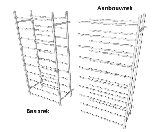 LES modulair wijnrek systeem principe