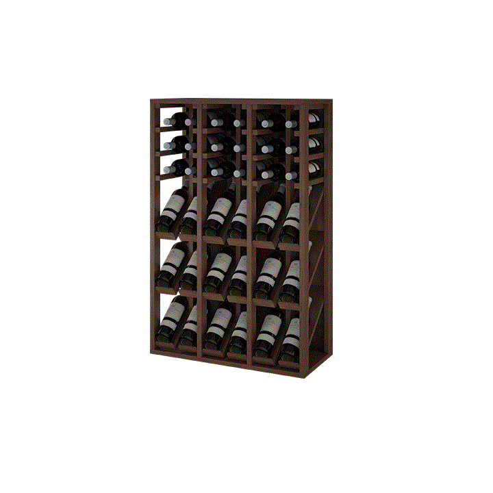 Escala-2091 Houten wijnrek met schuine leggers 105,68,32 (H/B/D Cm) - 36 Flessen