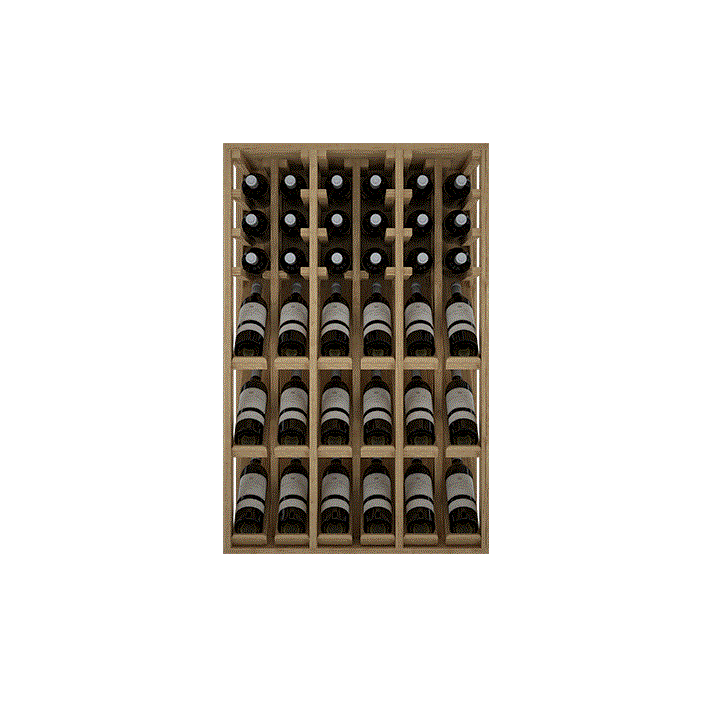 Escala-2091 Houten wijnrek met schuine leggers 105,68,32 (H/B/D Cm) - 36 Flessen