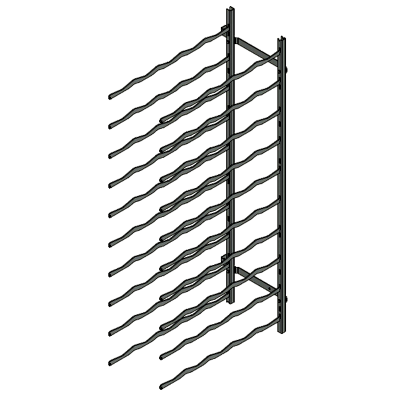 LES metalen aanbouwwijnrek voor 50 wijnflessen