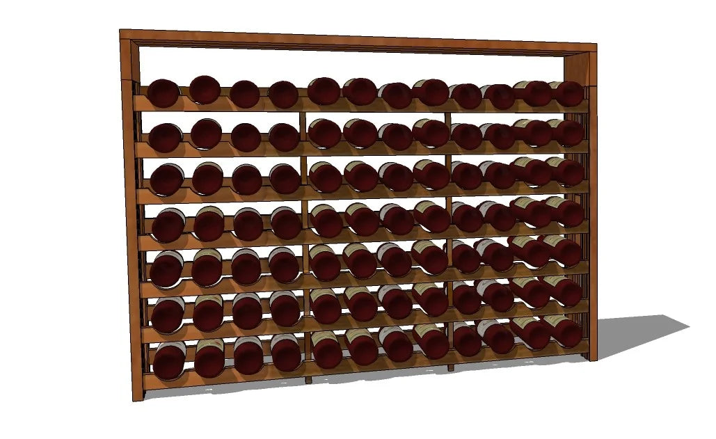 OAKZZ Low Rack (84 flessen) houten wijnrek