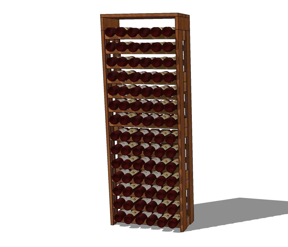 OAKZZ Tall Rack (84 flessen) houten wijnrek