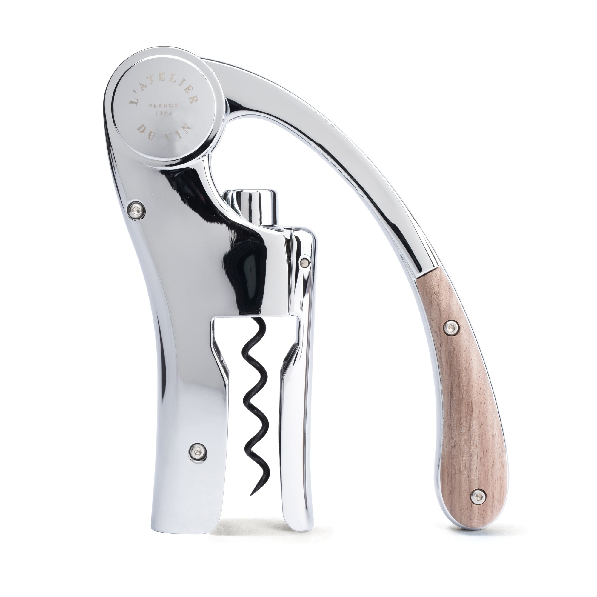 L'Atelier du Vin Oeno Motion Kurkentrekker Chrome & hout