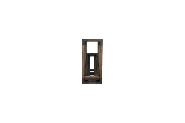 ANA HALF donker eikenhouten wijnrek vooraanzicht