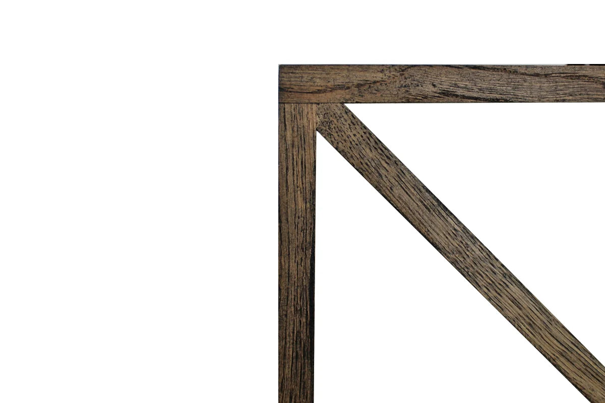 OSCAR donker eikenhouten wijnrek - hoekdetail