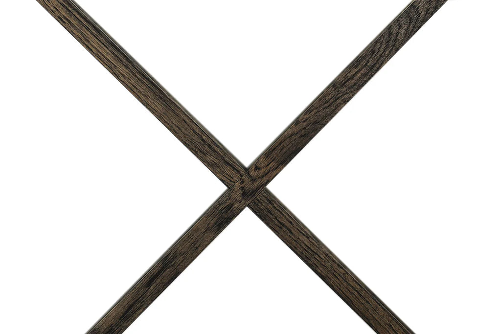 OSCAR donker eikenhouten wijnrek - kruisdetail