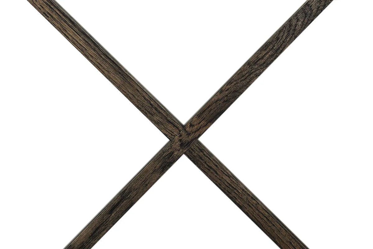 OSCAR donker eikenhouten wijnrek - kruisdetail