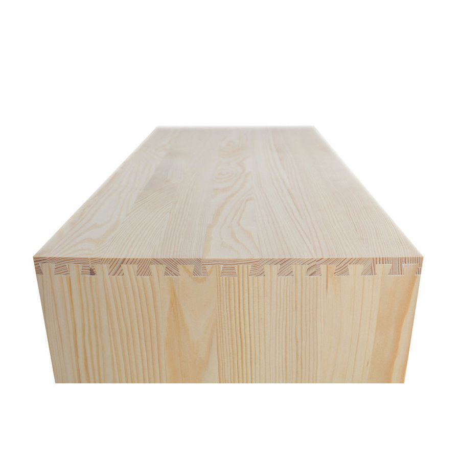 OSCAR grenenhouten wijnrek - houtdetail