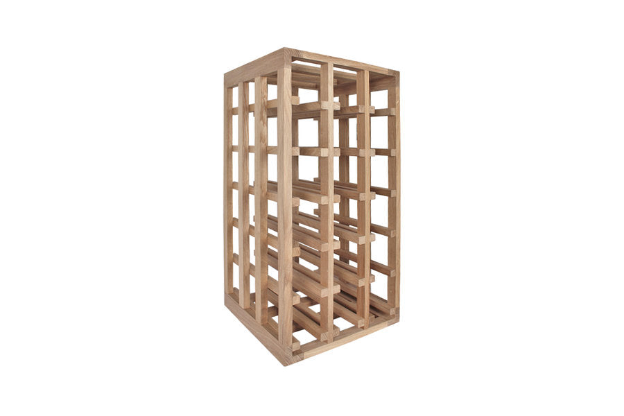Wine Nest REX HALF Verticaal Eikenhout - schuine hoek