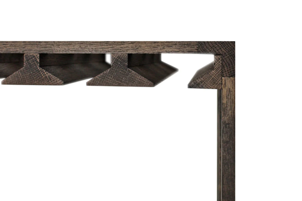 Wine Nest RIO donker eikenhout detail glashouder